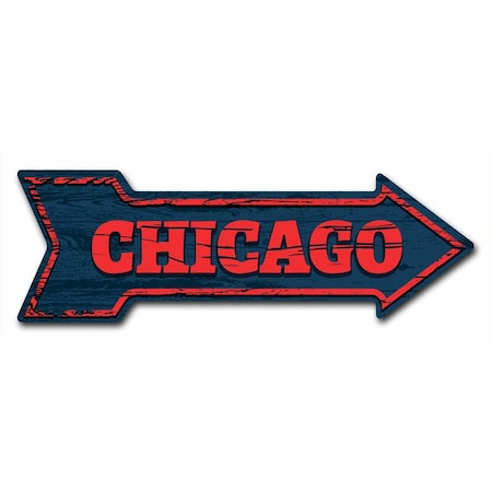 Chicago Arrow Decal Funny Home Decor 24in Wide